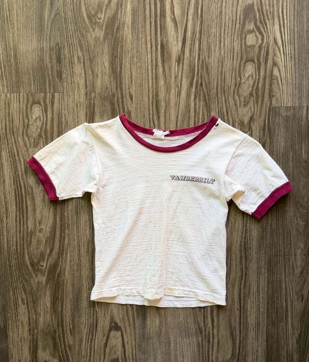 Vintage 60s Champion Vanderbilt Ringer T-Shirt